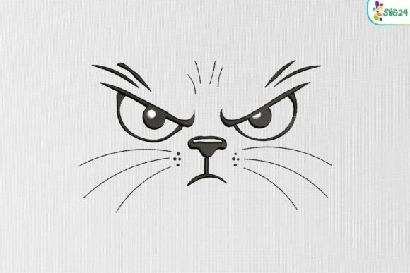 Angry Cat Face Embroidery Review
