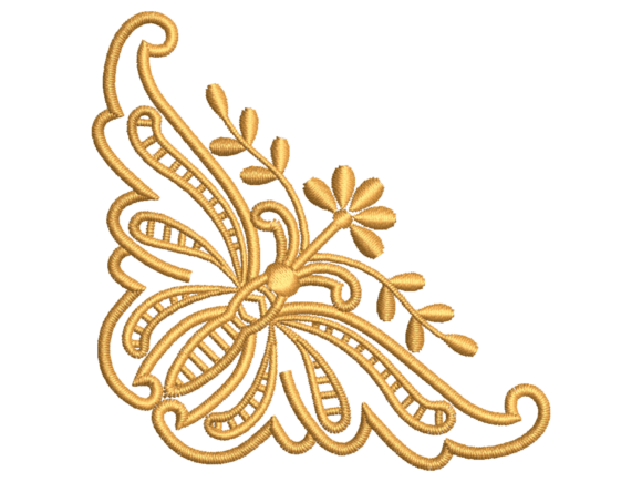 Butterfly Corner Border Design