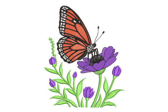 Butterfly on Blooms – Spring Embroidery Review