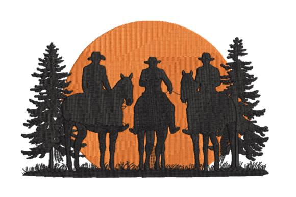 Cowboy Sunset Silhouette Embroidery Review