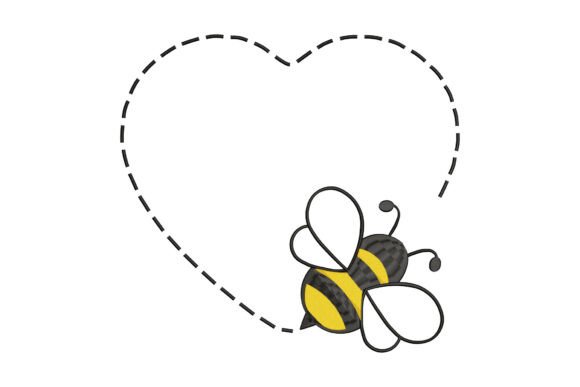 Cute Bee Flying Heart Review