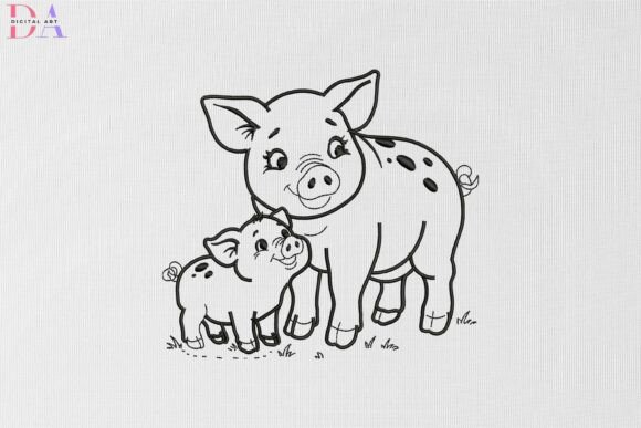 Cute Pig Family Embroidery Review