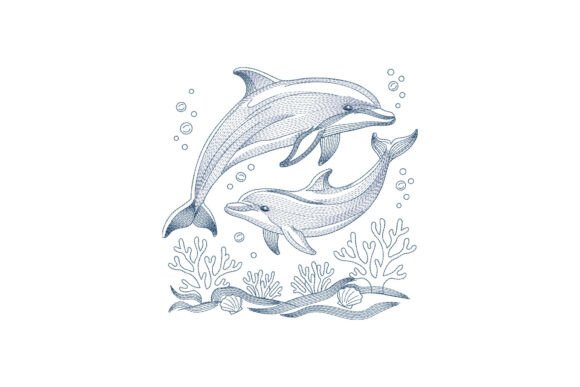 Dolphins Swimming Embroidery Review