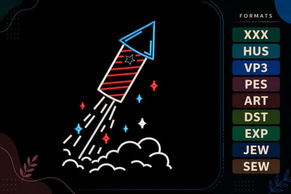 Firework Rocket 4th of July Embroidery Review