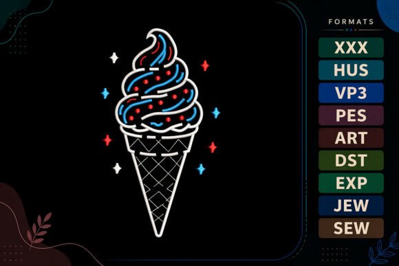 Ice Cream 4th of July Embroidery Review