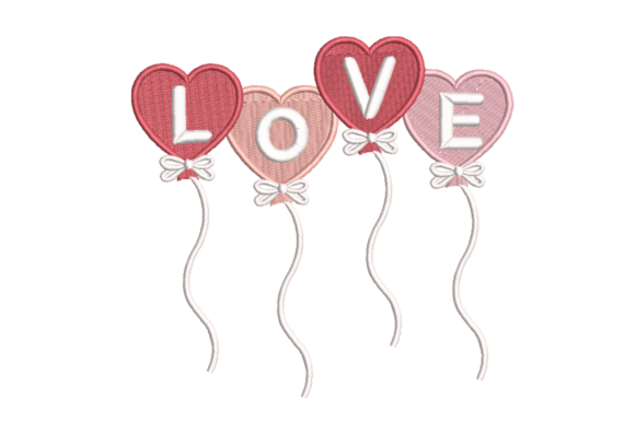LOVE Heart Balloons Embroidery Design Review