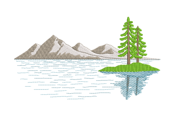 Mountain Lake Scene Embroidery Review