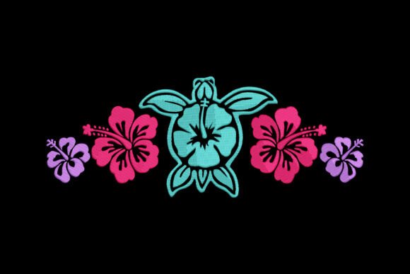 Sea Turtle Hibiscus Flower Embroidery Review