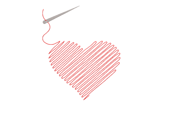 Sewn Heart Sketch Design Review for Merch