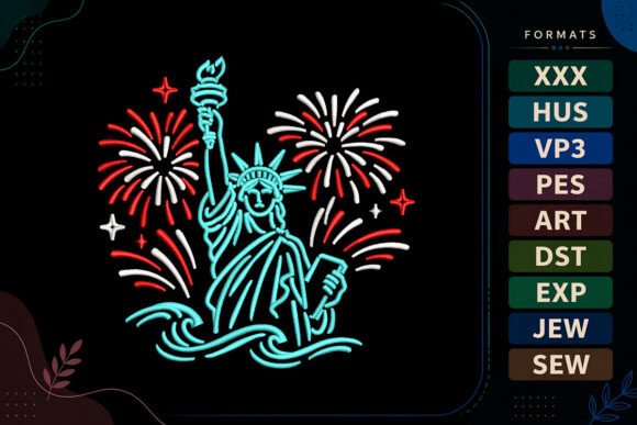 Statue of Liberty 4th of July Embroidery Review