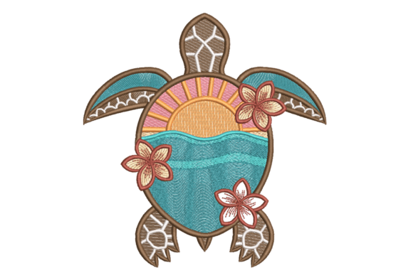 Turtle Sunset – Tropical Beach Embroidery Review